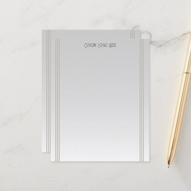 Gradiente de Cinzas Minimalista Moderno (Frente/Verso In Situ)