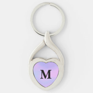 Gradiente de unicórnio roxo chaveiro com nome pers