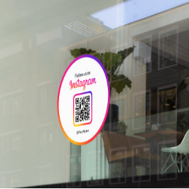 Gradiente do Código QR de 12" Siga-nos no Instagra