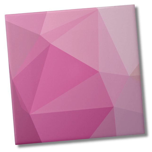 Gradiente Geométrico Rosa Cute (Cute Modern Geometric Gradient Ombre Pink Pattern Ceramic Tile)