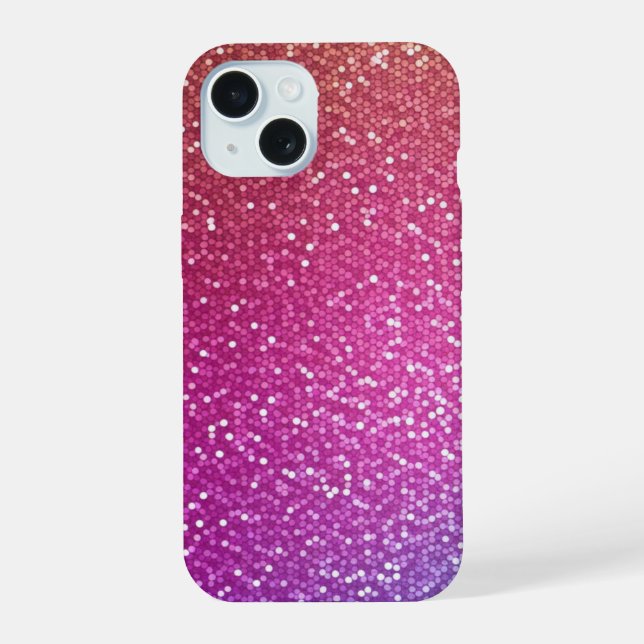Gradiente Hexagonal Glitter Arco-Íris (Verso)