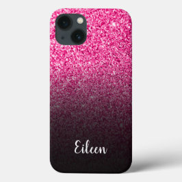 Gradiente Preto Brilho Rosa Personalizado Feminino