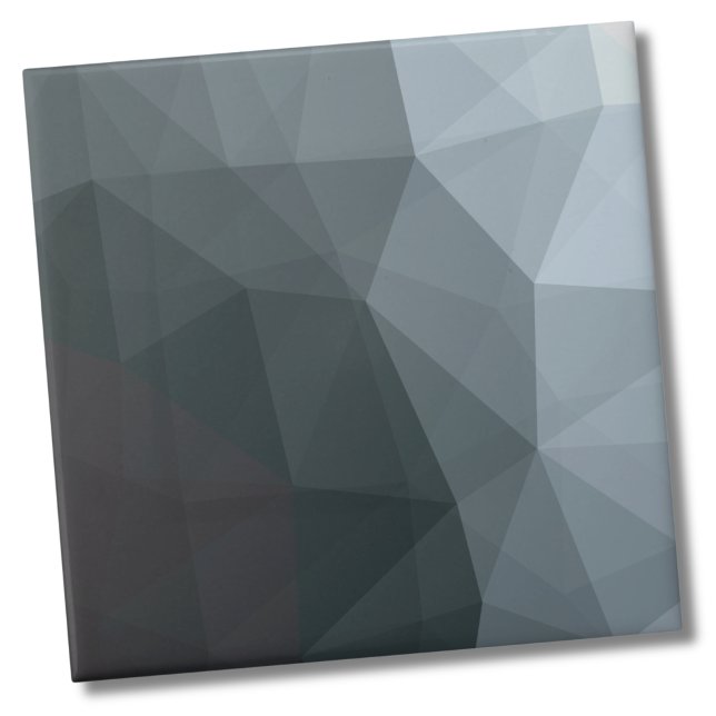 Gradiente Preto Geométrico Simples (Modern Colorblock Gray Ombre Geometric Pattern Ceramic Tile)