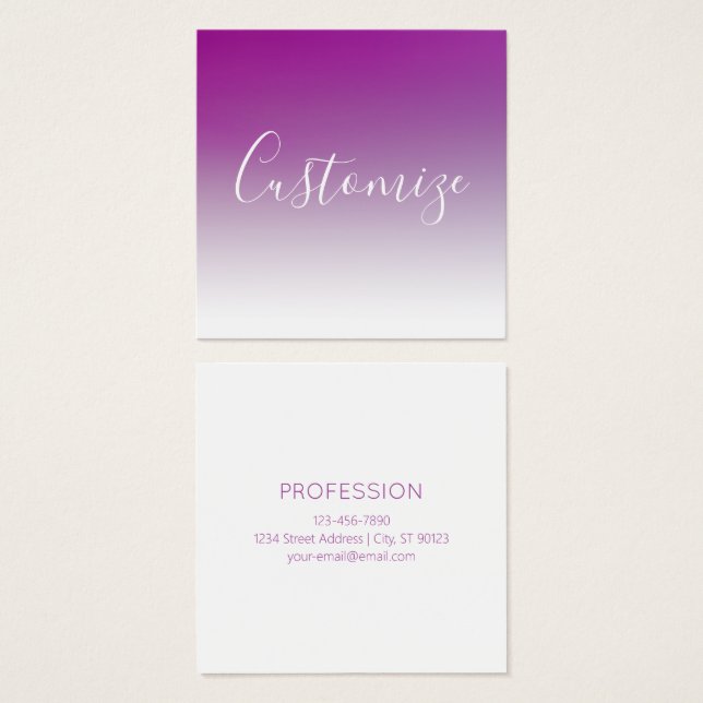 Gradiente Simples Moderno Mínimo de Ombre Roxo (Frente & Verso)