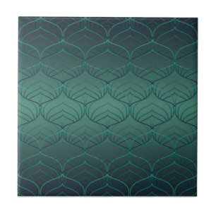 Gradiente verde em estilo art déco.