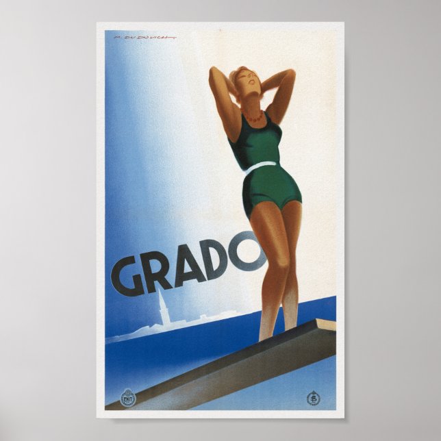 Grado Itália Poster vintage 1933 (Frente)