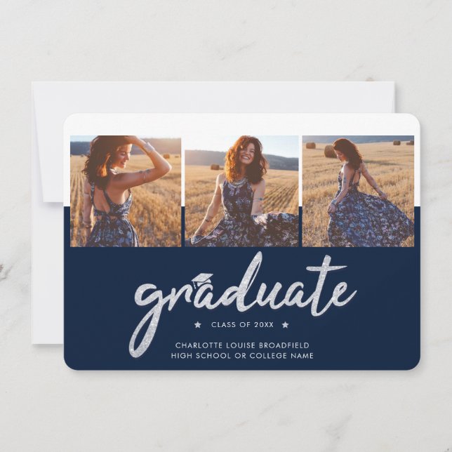 Graduação 2025 Fotos Marinho Anúncio Azul (Frente)