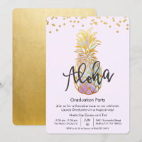 Graduação Aloha Luau Convite de festas