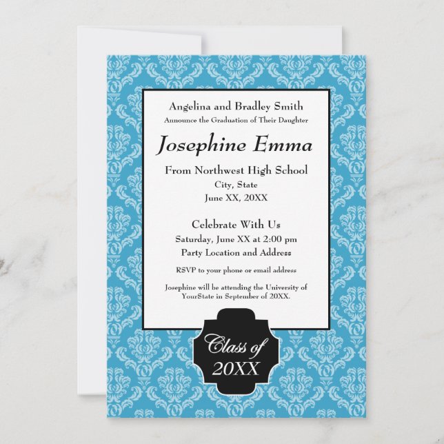 Graduação Annoucement e convite (Frente)