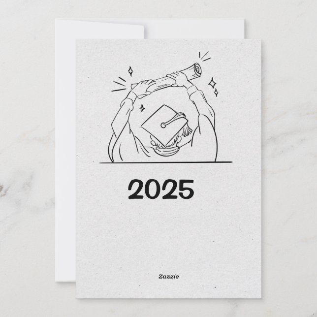 Graduação Bash - Convite Personalizado Elegante (Verso)