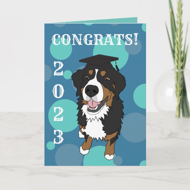 Graduação Cartão de Cachorro de Montanha Bernese (Frente)