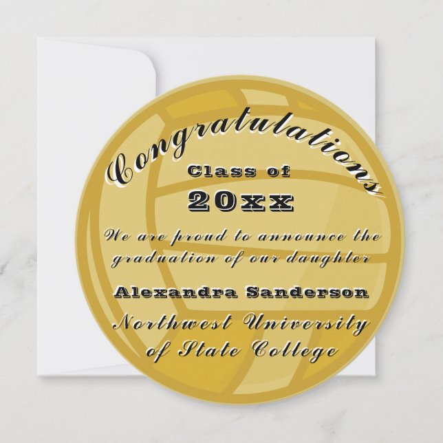 Graduação Classe Dourada Negra de Voleibol (Frente)