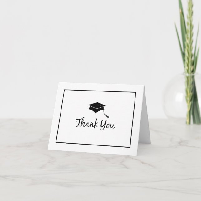 Graduação Clássica Obrigado Cartões (Frente)