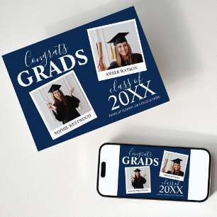 Graduação Conjunta Convite de 2 Fotos