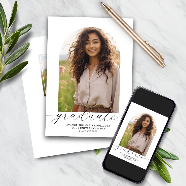 Graduação Convite 2 Fotos Branco (Criador carregado)