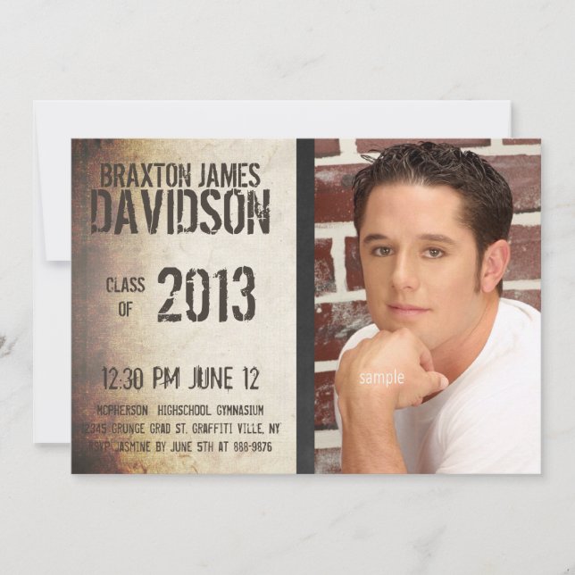 Graduação de Foto com Estilo Grunge Gritty Grafitt (Frente)