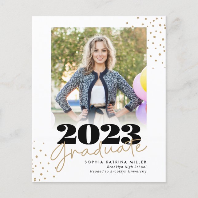 Graduação de Foto de Pontos Dourados de Classe de  (Frente)