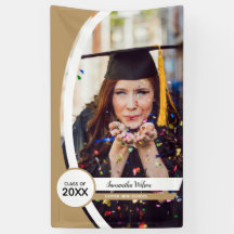 Graduação de Foto de Quadro Curvo Dourado