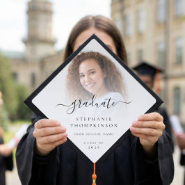 Graduação de Foto de Script Minimalista Simples