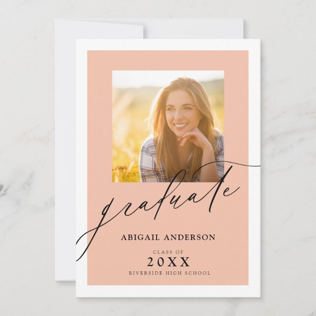 Graduação de Foto do Elegant Modern Script 2 (Frente)