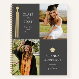 Graduação de Foto Dourada Tassel e Boné Dark 2