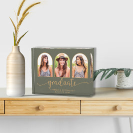 Graduação de Foto em Arco Dourado Verde Sage