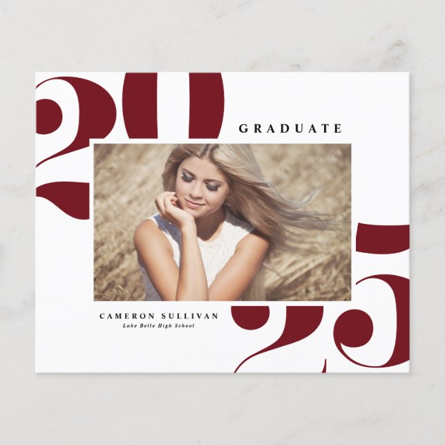 Graduação de Fotografia Burgundy 2025 (Frente)