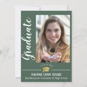 Graduação de Fotografias com Boné Elegante Simples