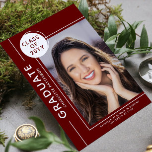 Graduação de Fotografias Script Moderno Burgundy