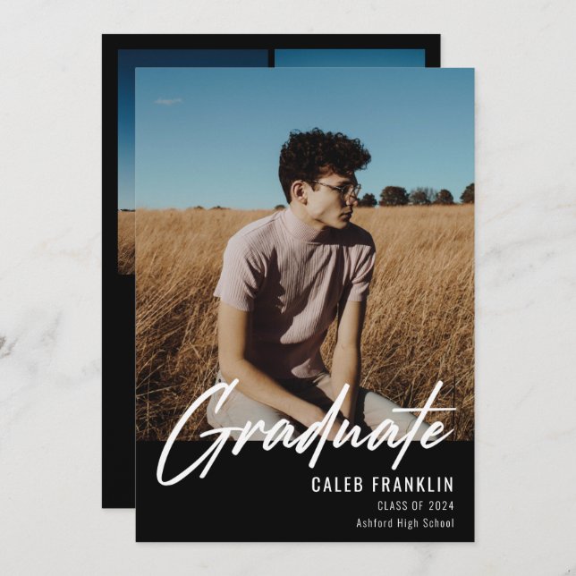 Graduação de Fotos de Classe de Mais velho de Scri (Frente/Verso)