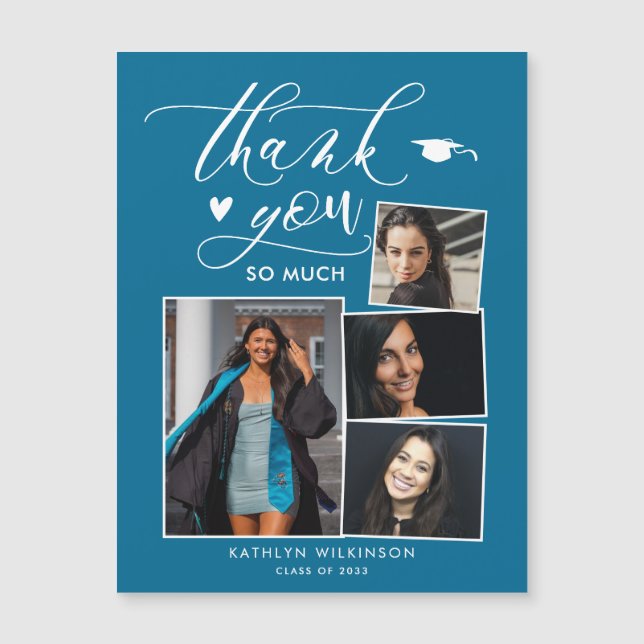 Graduação de Fotos Moderna Turquesa 4 Muito Obriga (Frente)