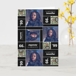 Graduação de Fotos Quadrada Classe Ano - Cartão Pr