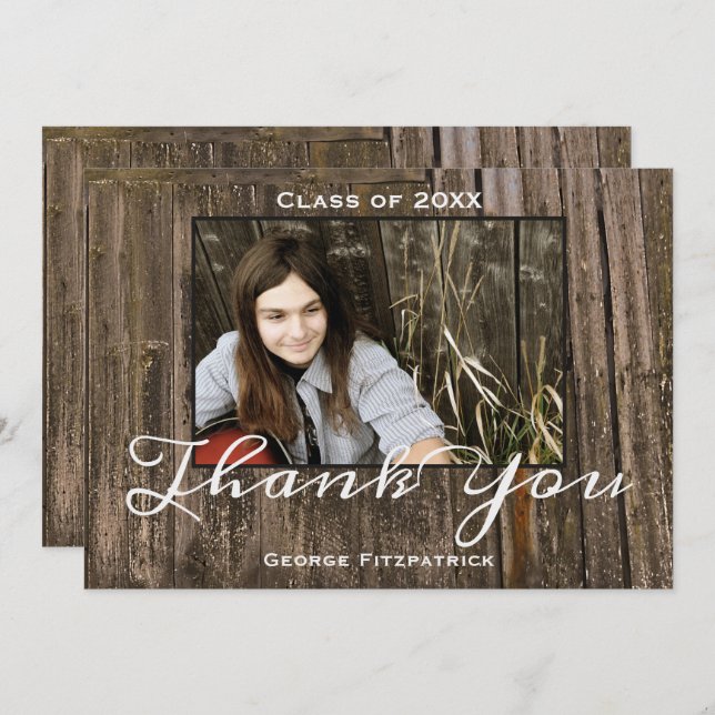 Graduação de Segundo grau de Modelo de Foto em Mad (Frente/Verso)