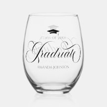 Graduação do Nome do Formando de Script Preto