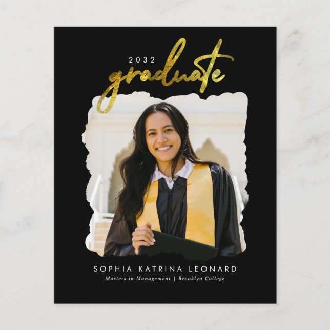 Graduação Dourada de Fotos do Script de Formando d (Frente)