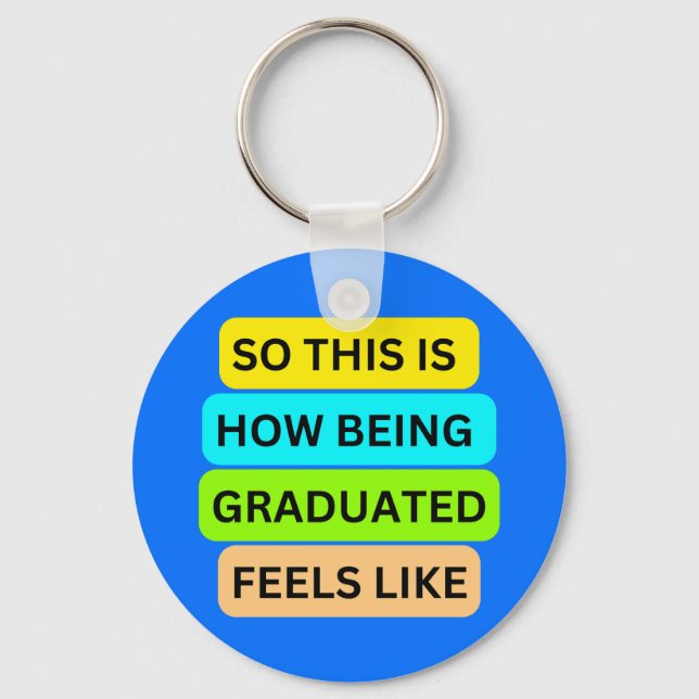 Graduação em azul claro chaveiro SO_NOT_IS_H (Frente)