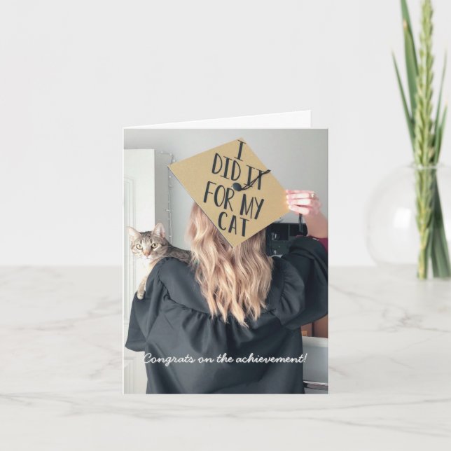 Graduação Engraçada Do Cartão De Saudação Dobrado  (Frente)