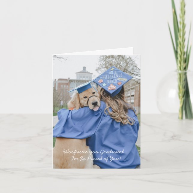 Graduação Engraçada do Cartão de Saudação Dobrado  (Frente)