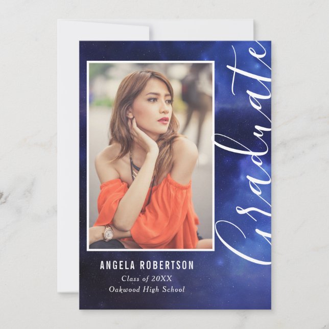 Graduação Foto Moderna Na moda de Espaço Nebulosa  (Frente)