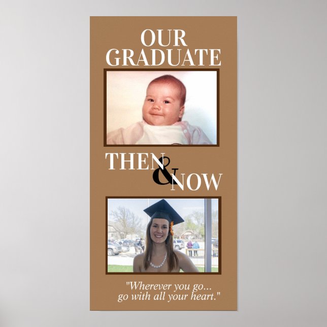 Graduação Foto Quadro E Agora Imagens Poster (Frente)