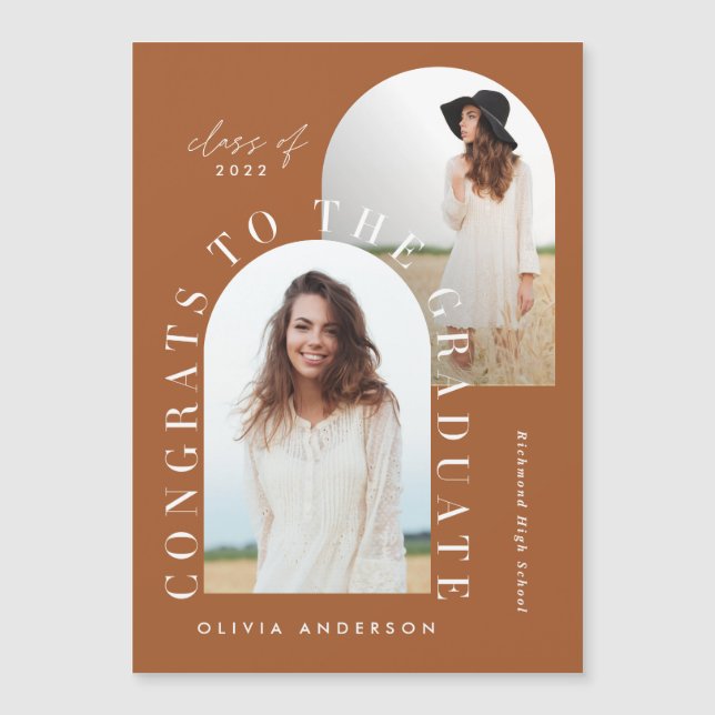 Graduação geométrica multiarco fotográfico moderna (Frente)