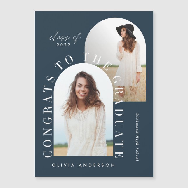 Graduação geométrica multiarco fotográfico moderna (Frente)