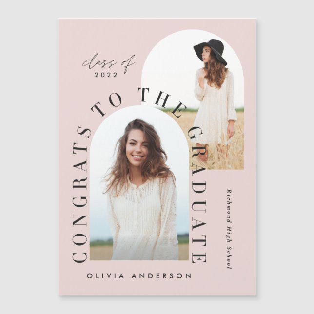 Graduação geométrica multiarco fotográfico moderna (Frente)