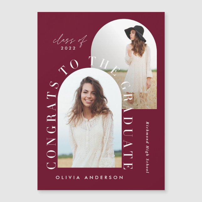 Graduação geométrica multiarco fotográfico moderna (Frente)