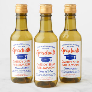 Graduação Gradua Mini Laranja e Azul Modernos