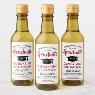 Graduação Gradua Mini Vermelho e Branco Moderno