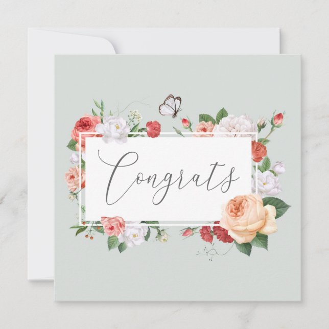 Graduação Gradua Pêssego Suave e Floral Verde (Frente)