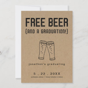 Graduação grátis de cerveja salve o cartão de 