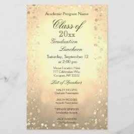 Graduação Luncheon Dourado Confetti