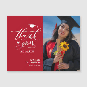 Graduação Minimalista Negra Vermelha Moderna Obrig